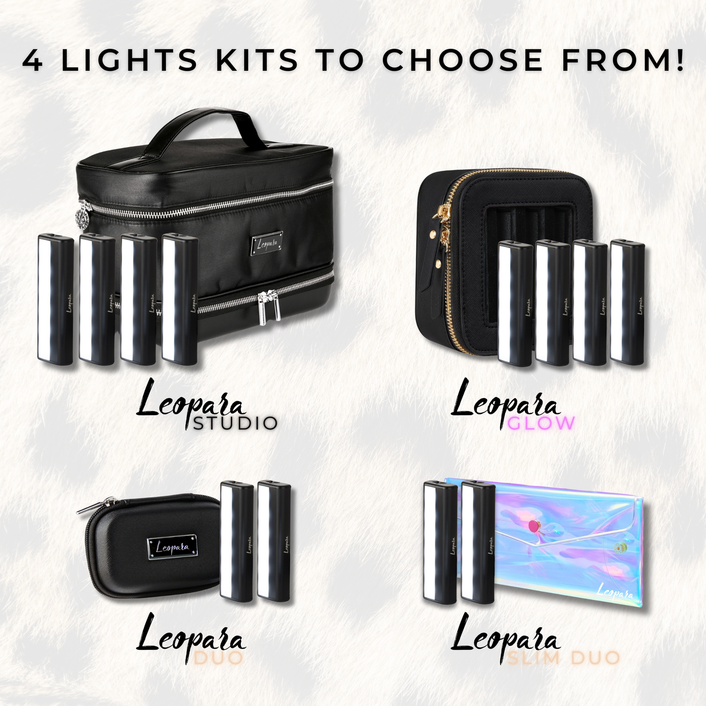 STUDIO Portable Makeup Lights + Makeup Bag