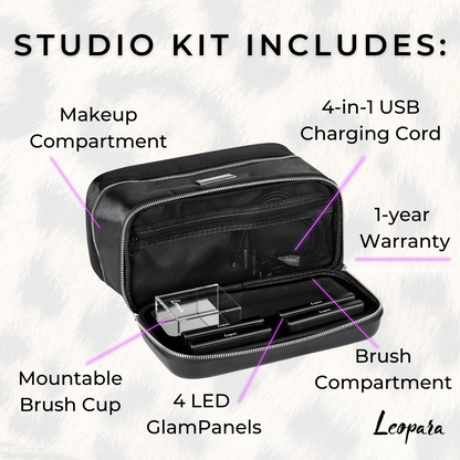STUDIO Portable Makeup Lights + Makeup Bag