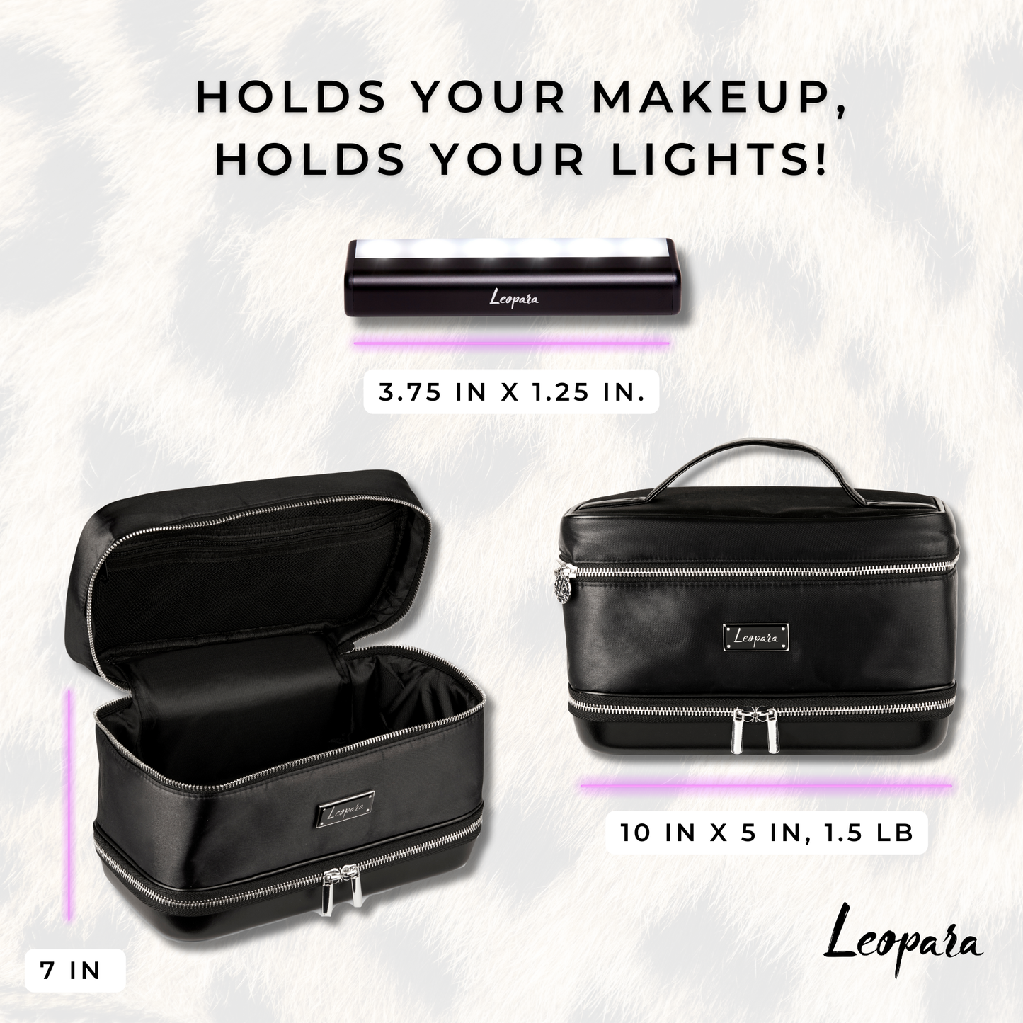 STUDIO Portable Makeup Lights + Makeup Bag