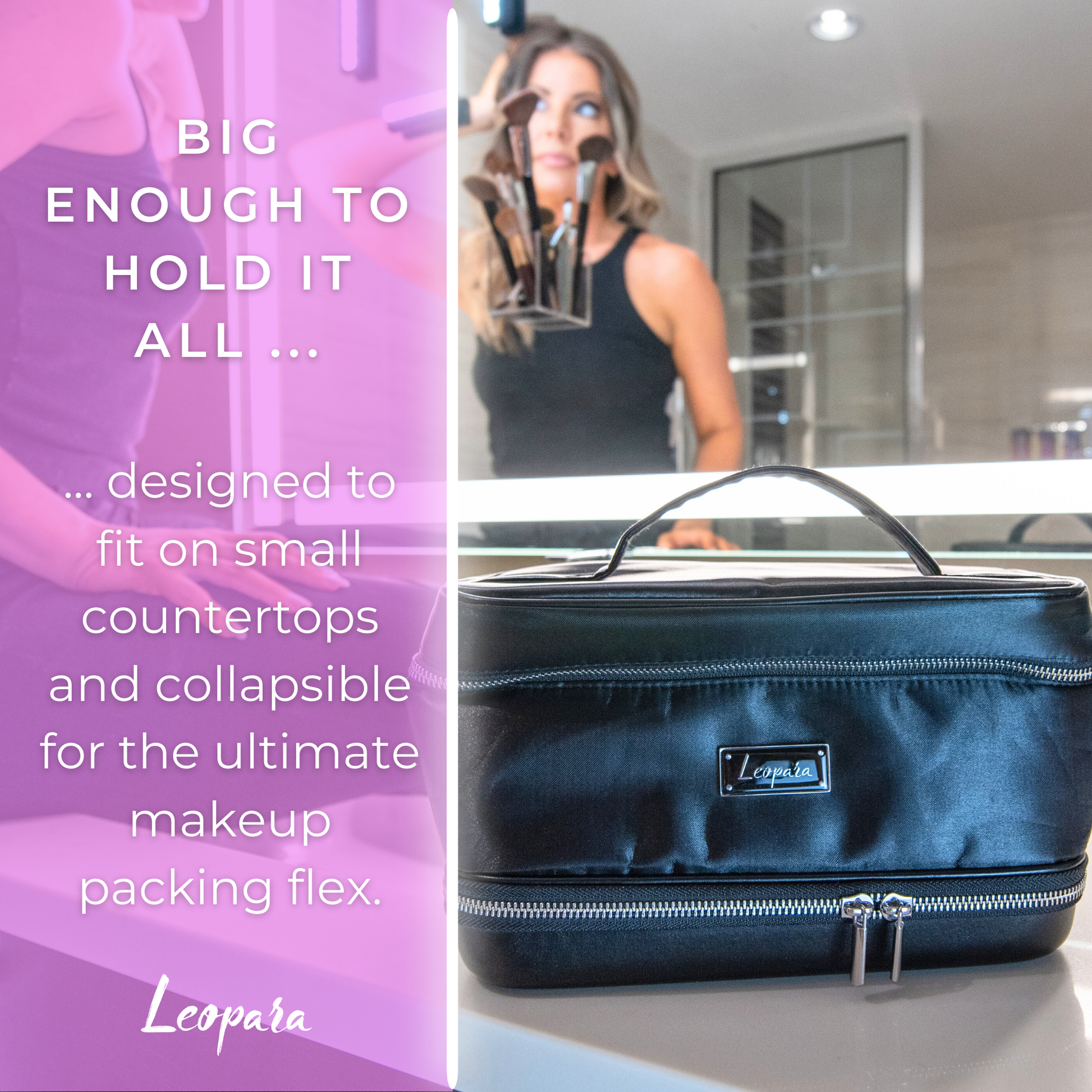 STUDIO Makeup Bag + Brush Cup STUDIO Makeup Bag + Brush Cup